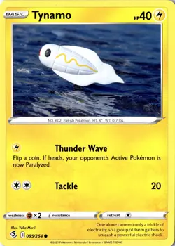Tynamo 095/264 Common SV Fusion Strike LP Pokemon Card - Image 1