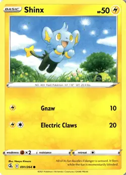 Shink 091/264 Common SV Fusion Strike LP Pokemon Card - Image 1