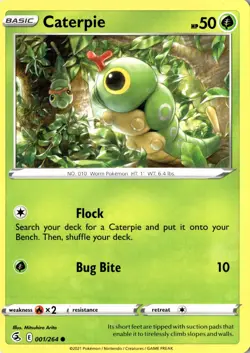 Caterpie 001/264 Common SV Fusion Strike LP Pokemon Card - Image 1