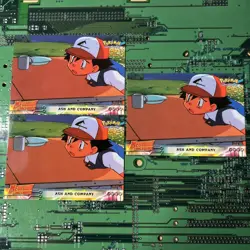 Ash and Company #9 Topps Pokemon Mewtwo Strikes Back Movie Card Blue Logo 1st 3 - Image 1