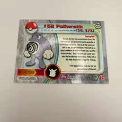 #62 Poliwrath Topps Pokemon Card Tv Animation Edition Blue Logo - Image 2
