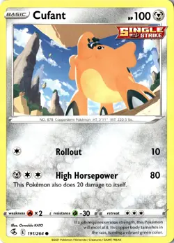 Cufant 191/264 Common SV Fusion Strike LP Pokemon Card Single Strike - Image 1