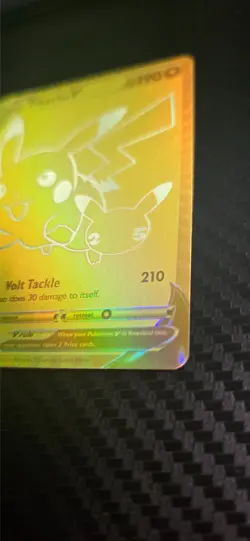 Pokemon Pikachu V SWSH145 SWSH Black Star Promos Gold Pokemon Card . MINT - Image 3