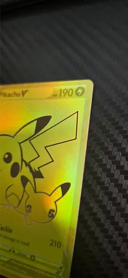 Pokemon Pikachu V SWSH145 SWSH Black Star Promos Gold Pokemon Card . MINT - Image 4
