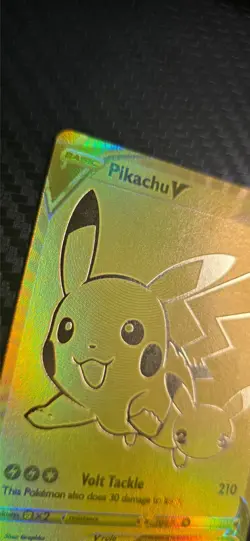 Pokemon Pikachu V SWSH145 SWSH Black Star Promos Gold Pokemon Card . MINT - Image 5