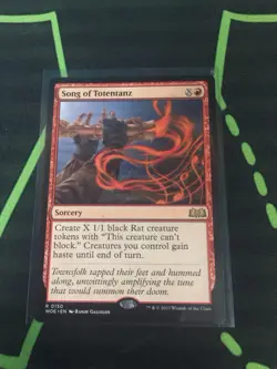 MTG Magic The Gathering Song Of Totentanz WOE Rare Red Sorcery Rat Commander - Image 1