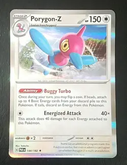 PORYGON-Z 144/182, HOLO, POKEMON CARD (NM) - Image 1