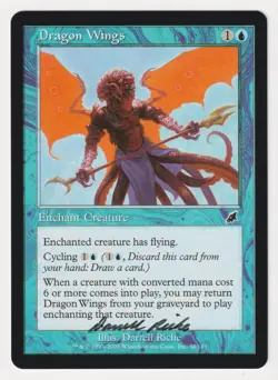 Signed Dragon Wings Proof NM Scourge Artist Darrell Riche 2003 WOTC MTG Magic AP - Image 1