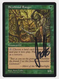 Signed Skyshroud Ranger Proof LP Tempest Artist Steve Luke 1997 MTG Magic AP! - Image 1