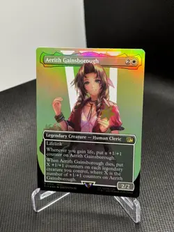Aerith Gainsborough (Borderless) -Foil Final Fantasy MTG NP #374 - Image 1