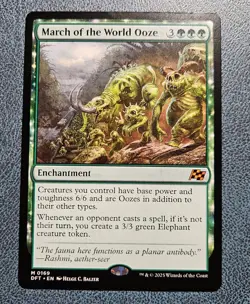 x1 March of the World Ooze DFT Aetherdrift MTG 169 MYTHIC M/NM 1x - Image 1