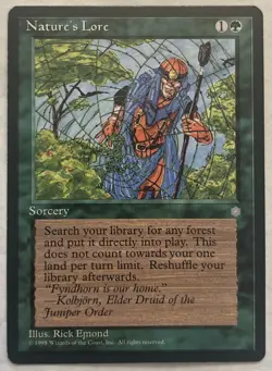 MTG Nature's Lore Ice Age Regular Uncommon-LP excellent cond - Image 1