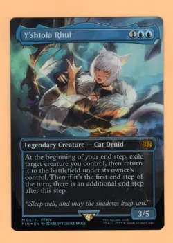 x1 2025 MTG Final Fantasy Y'SHTOLA RHUL Borderless FOIL MYTHIC RARE #0577 NM/M - Image 1
