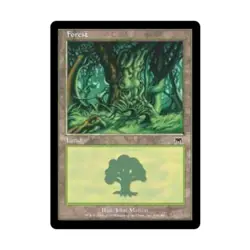 WOTC MtG Onslaught Forest #348 (C) (Foil) EX - Image 1
