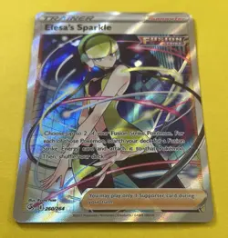 Elesa's Sparkle 2021 Pokemon Sword & Shield Fusion Strike FULL ART HOLO 260/264 - Image 2