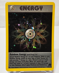 Rainbow Energy 17/82 Holo Rare Unlimited Team Rocket Pokemon 7307 - Image 1