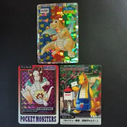 Pokemon Japanese Vintage Dragonite Lot. Pokemon Weekly, TopSun, Carddass - Image 1