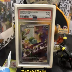PSA 9 MINT 2024 Pokemon Bulbasaur Illustration Rare IR Stellar Crown SCR EN 143 - Image 1