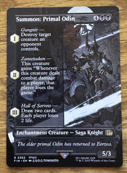 MTG Final Fantasy, Summon: Primal Odin - Borderless - Image 1