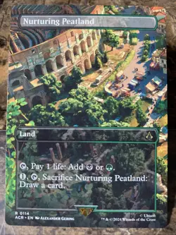 MTG TCG Assassins Creed Nurturing Peatland Borderless 0114 Regular Rare Land - Image 1