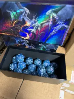 Magic MTG Final Fantasy GIFT Bundle Crystal Blue D20 Dice Counter New Lot Of 17x - Image 2