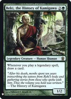 LP MTG FOIL REKI, THE HISTORY OF KAMIGAWA THE LIST REPRINTS MYSTERY BOOSTER - Image 1