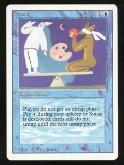 1994 MTG Magic the Gathering Revised 3rd Stasis Raw NM Gaming Card TCG - Image 1
