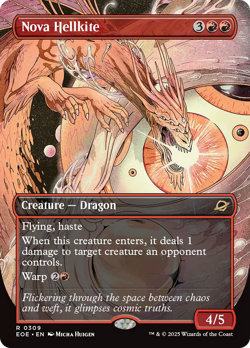 Nova Hellkite (BORDERLESS) #309 | Near Mint | Edge of Eternities Magic MTG - Image 1