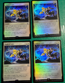 Magic the Gathering MTG (FOIL) Slash of Light x4 NM/M Final Fantasy - Image 1