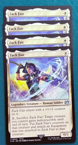 Magic the Gathering MTG Il Zack Fair x4 NM/M Final Fantasy - Image 1