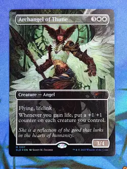 1x FOIL BORDERLESS Archangel of Thune, NM, SLD, Magic: the Gathering, MtG - Image 1