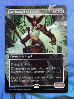 1x FOIL BORDERLESS Archangel of Thune, NM, SLD, Magic: the Gathering, MtG - Image 2