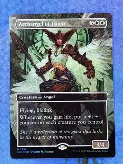 1x FOIL BORDERLESS Archangel of Thune, NM, SLD, Magic: the Gathering, MtG - Image 4