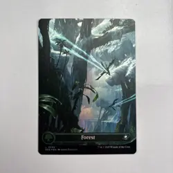 MTG Edge of Eternity - Forest 0266 FOIL Land Full Art (Borderless) NM - Image 1