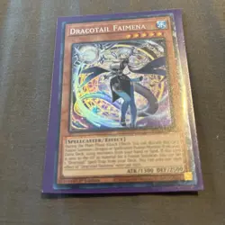 Yugioh Dracotail Faimena JUSH-EN002 Collector’s Rare 1st Edition NM - Image 1