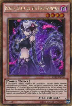 1x (EX) Isolde, Belle of the Underworld - PGL2-EN010 - Gold Secret Rare - Unlimi - Image 1