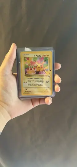 Happy Birthday Pikachu Holo 24 Celebrations Birthday Pokemon Card NM - Image 1