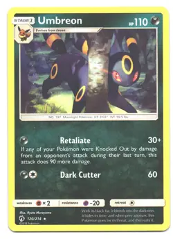 Umbreon - 120/214 - Lost Thunder - English Pokemon Card - Canadian Seller LP D - Image 1