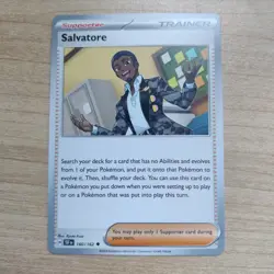 Salvatore 160/162 - NM SV Temporal Forces - Pokemon TCG 2024 Uncommon Card - Image 1