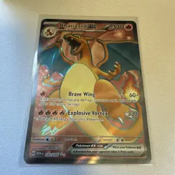 Pokemon TCG Charizard EX Holo Full Art Rare Card 183/165 Scarlet & Violet-151 - Image 1