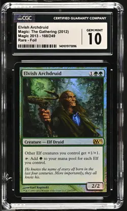 ELVISH ARCHDRUID 2013 Core Set Foil Rare CGC 10 MTG [Nostalgium] - Image 1