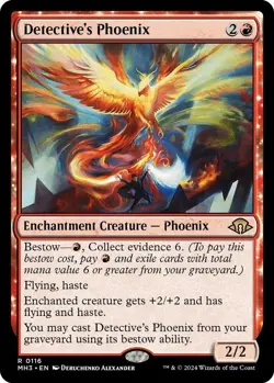 MTG - Detective's Phoenix - MH3 0116 - Modern Horizons 3 - Rare - Magic - Image 1