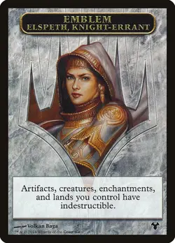 1x - Elspeth, Knight-Errant Emblem - #04 - Modern Event Deck 2014 - NM MTG - Image 1