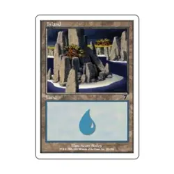 WOTC MtG 7th Ed Island #332 (C) (Foil) EX - Image 1