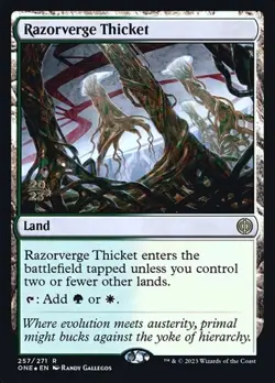 Razorverge Thicket - Foil Prerelease Promo ONE MP MTG - Image 1