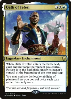 Oath of Teferi - Foil Prerelease Promo Dominaria MP MTG - Image 1