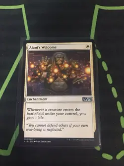 MTG Magic The Gathering Ajani’s Welcome M19 White Enchantment Commander - Image 1