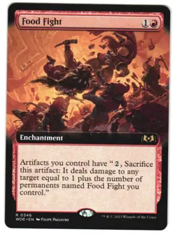 Food Fight (Extended Art) 346 Wilds of Eldraine NM MTG - Image 1
