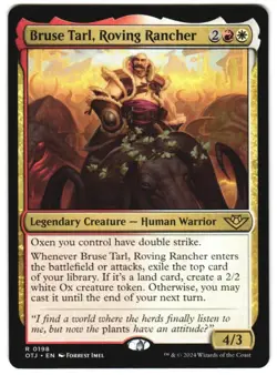Bruse Tarl, Roving Rancher 198 Outlaws of Thunder Junction NM MTG - Image 1