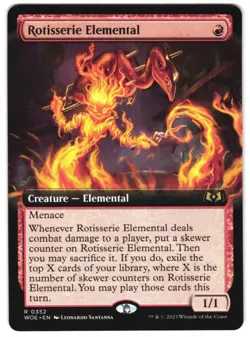 Rotisserie Elemental (Extended Art) 352 Wilds of Eldraine NM MTG - Image 1